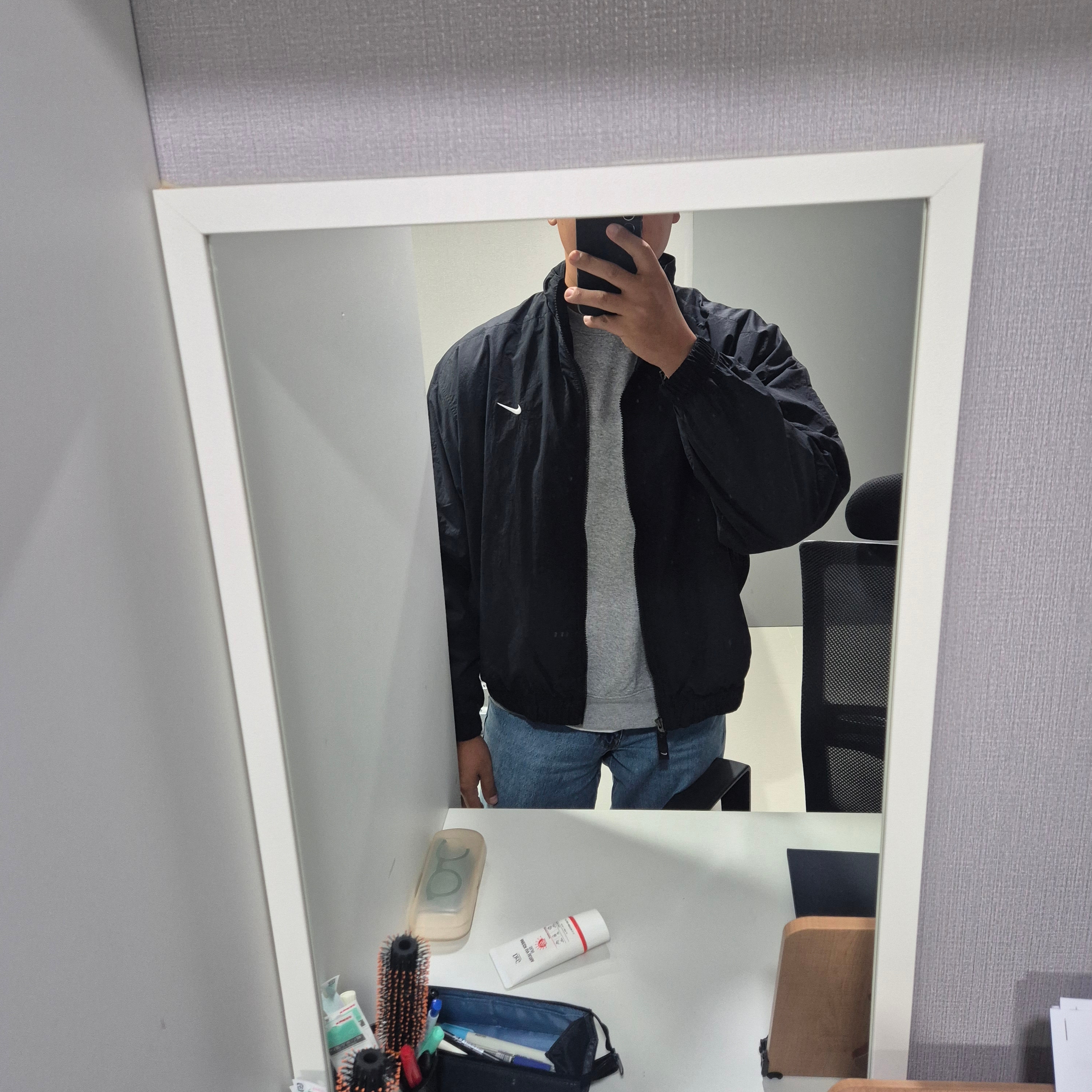 Nike NRG Solo Swoosh Woven Track Jacket Black - Asia 착용 스타일