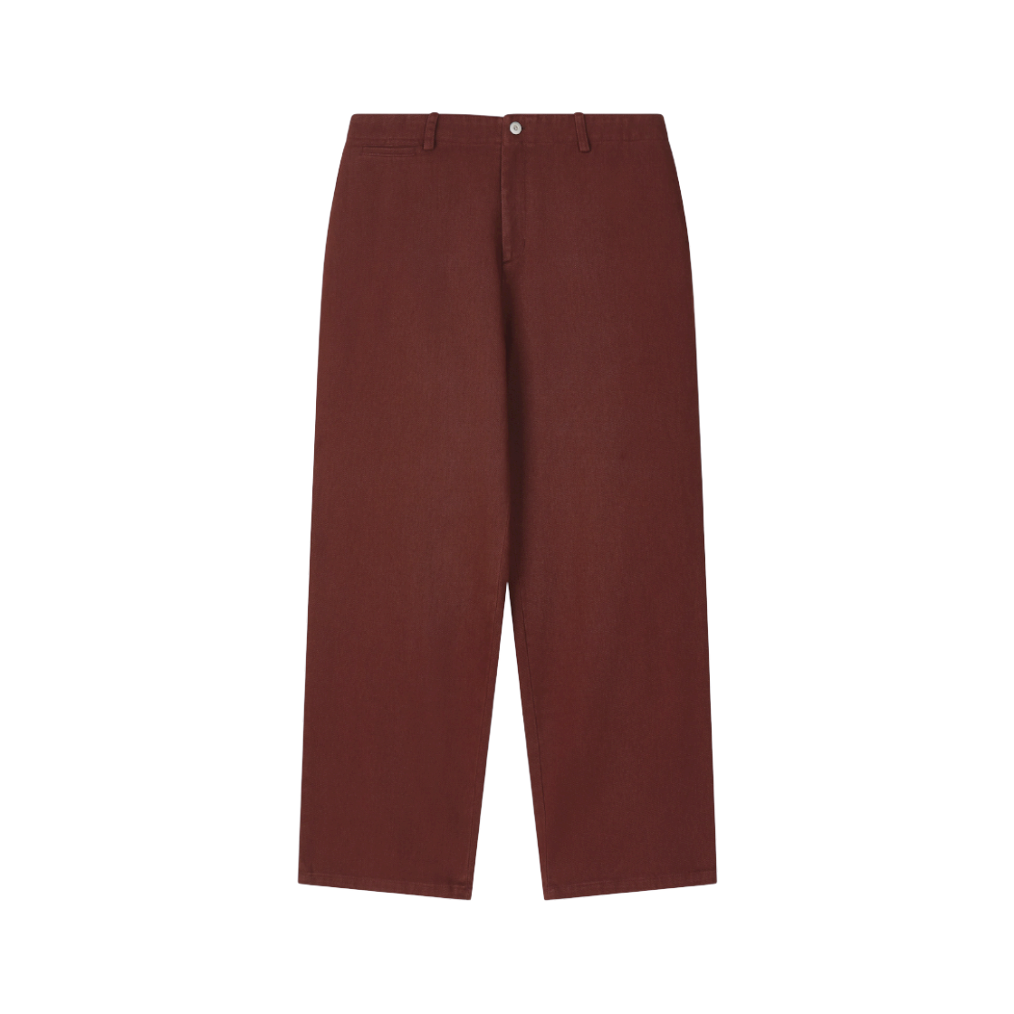 홍우성 워시드 트윌 코튼 트라우저 버건디(Hongwoosung Washed Twill Cotton Trousers Burgundy)