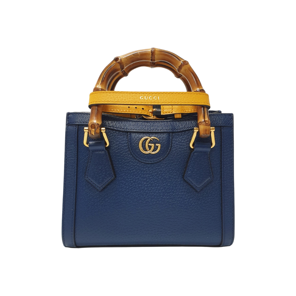 IT83OMKKRIJQ Gucci Royal Blue Diana Mini Tote & Shoulder Bag