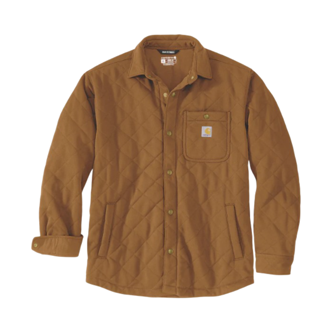107270-BRN Carhartt Rain Defender Loose Fit Heavyweight Fleece Shirt Jacket Brown
