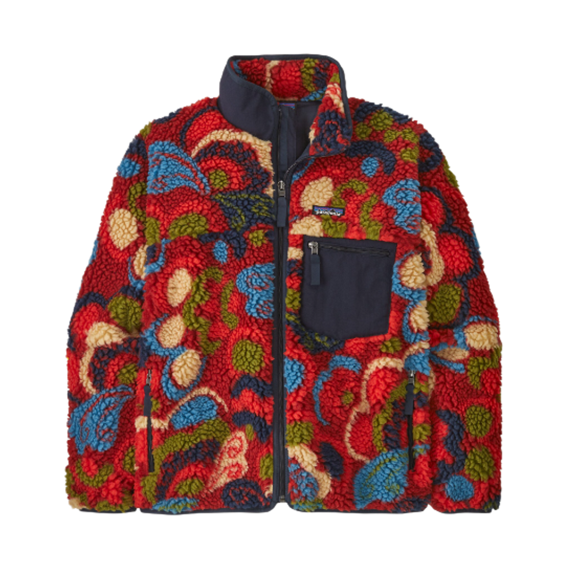 (W) 파타고니아 클래식 레트로X 플리스 자켓 리버 리버 아마니타 레드((W) Patagonia Classic Retro-X Fleece Jacket River River Amanita Red)