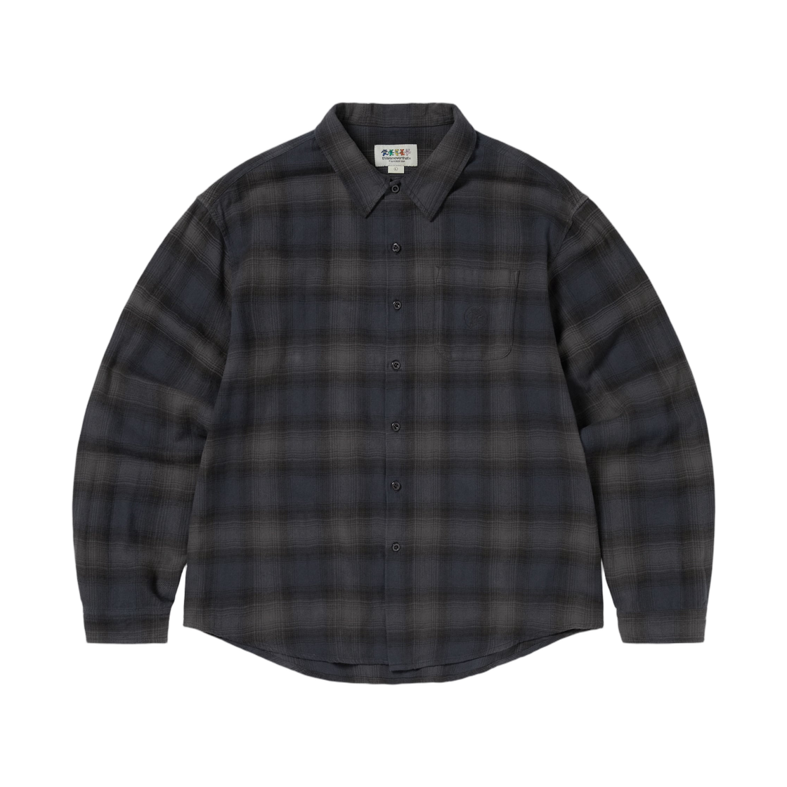 디스이즈네버댓 x 그레이트풀 데드 라이트닝 베어 플레이드 셔츠 네이비(Thisisneverthat x Grateful Dead Lightning Bear Plaid Shirt Navy) - 1