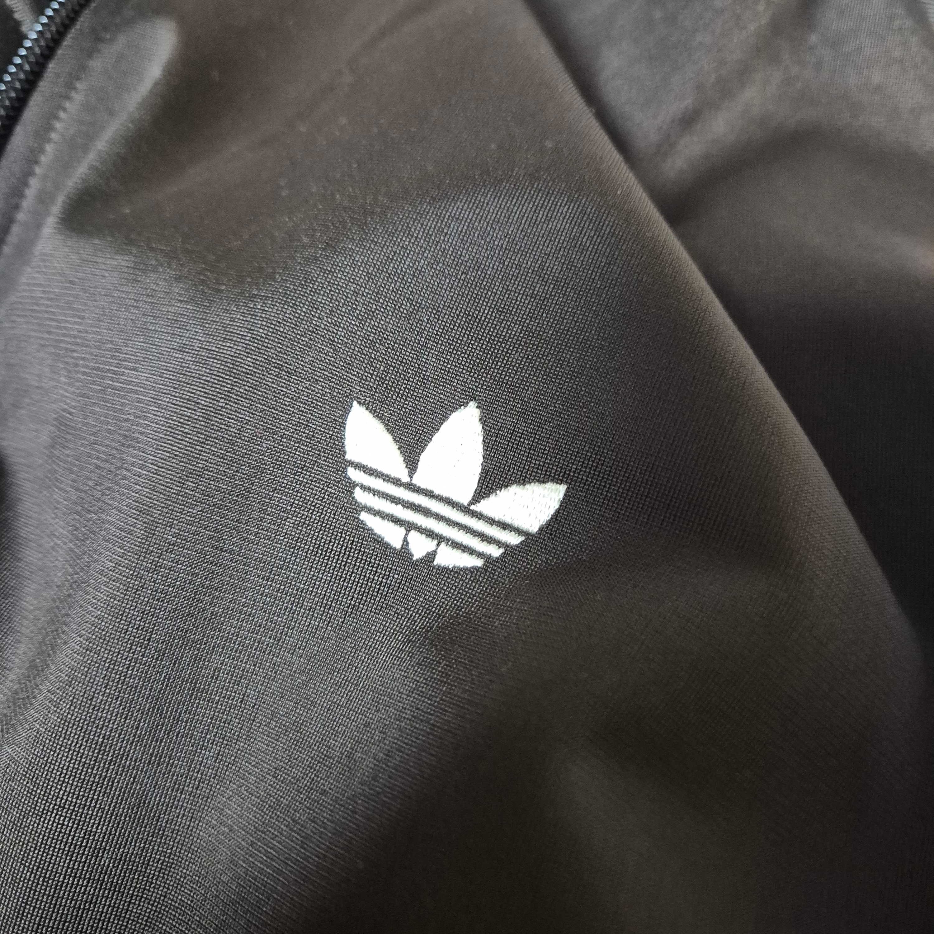 Adidas Originals Track Jacket Gender Neutral Dark Brown Wonder White - KR Sizing 착용 스타일
