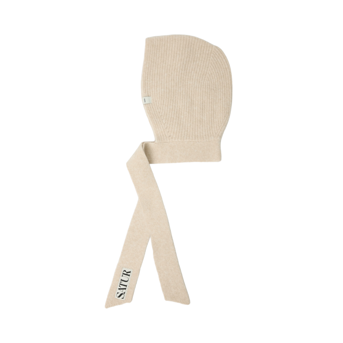 세터 우먼 니트 바라클라바 크림