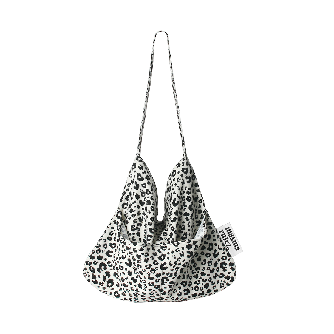 RABBITECOGRLPIV Masmarulez Rabbit Eco Bag Grand Leopard Ivory