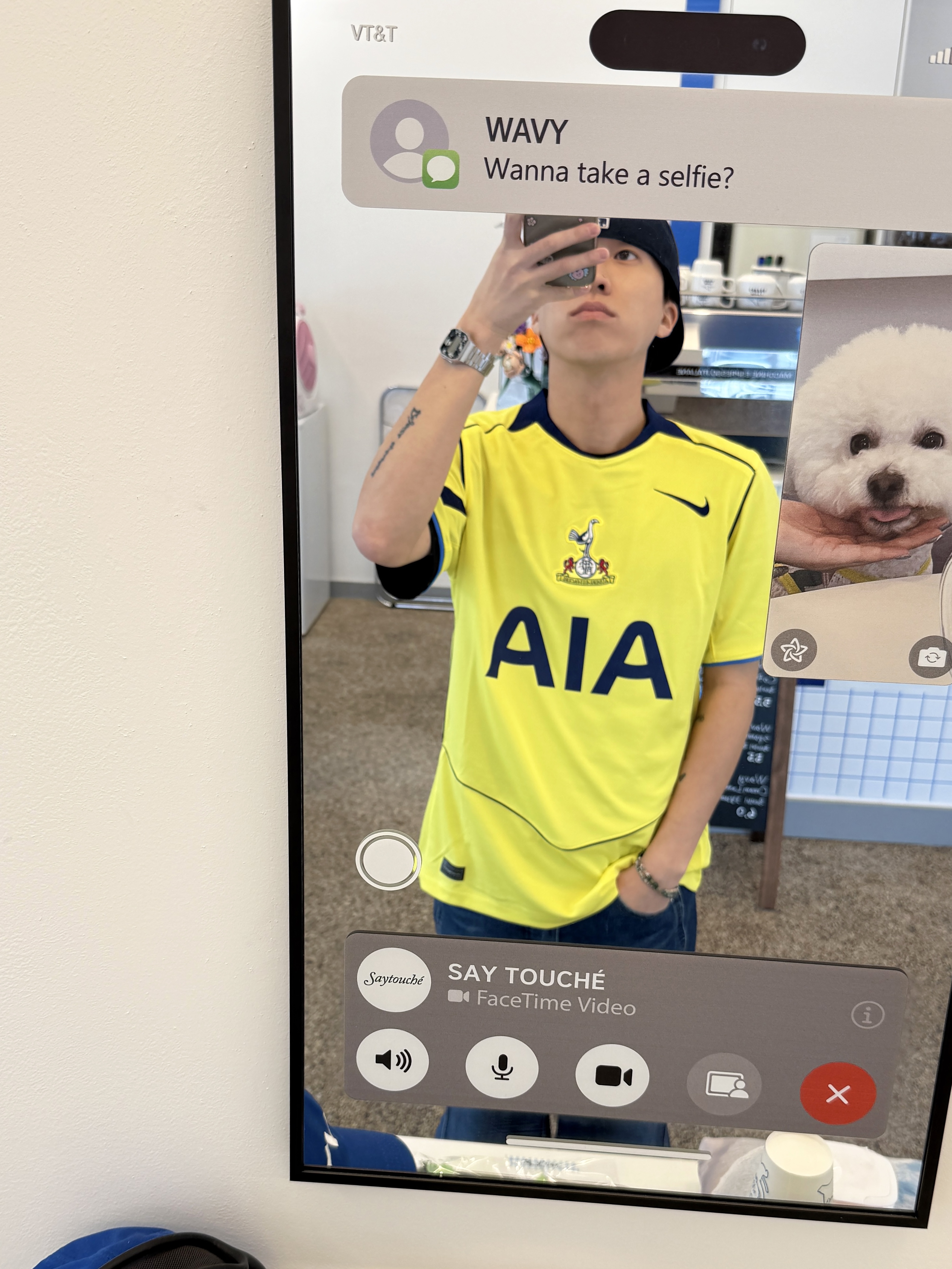 Nike Tottenham Hotspur 2025/26 Stadium 3rd Dri-FIT Total 90 Replica Jersey Dynamic Yellow Blue Void Pacific Blue (Non Marking Ver.) 착용 스타일 - 3