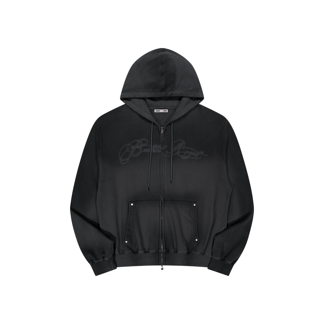 25NNFWTHZF001CH NIIER NOR Dirty Washing Hood Zip-Up Charcoal