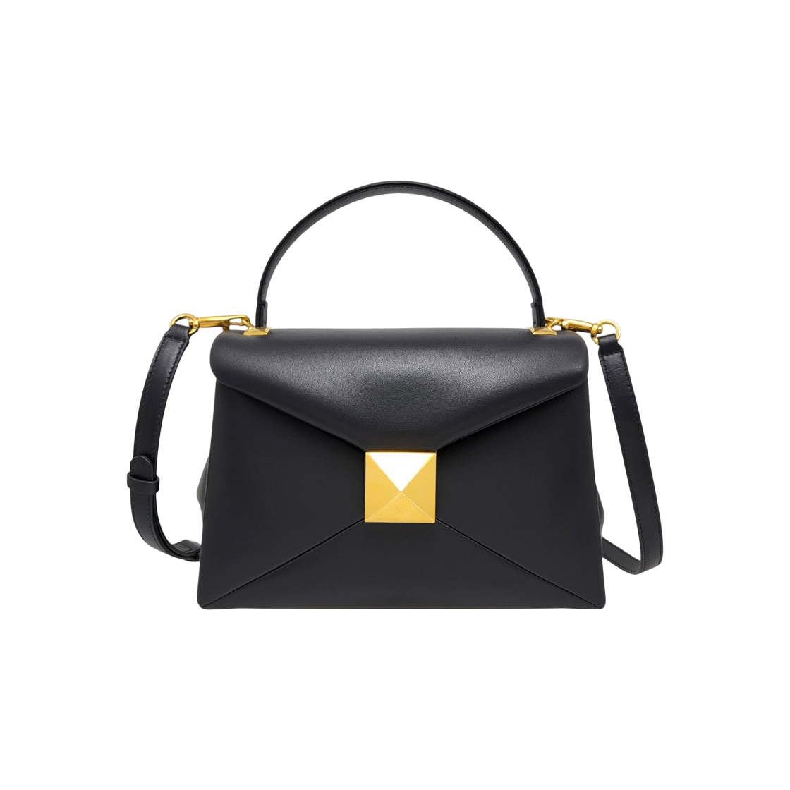 발렌티노 B0K83HHX0NO 나파 레더 원 스터드 탑핸들 토트백, 스트랩(Valentino Napa Leather One Stud Top Handle Tote Bag with Strap)