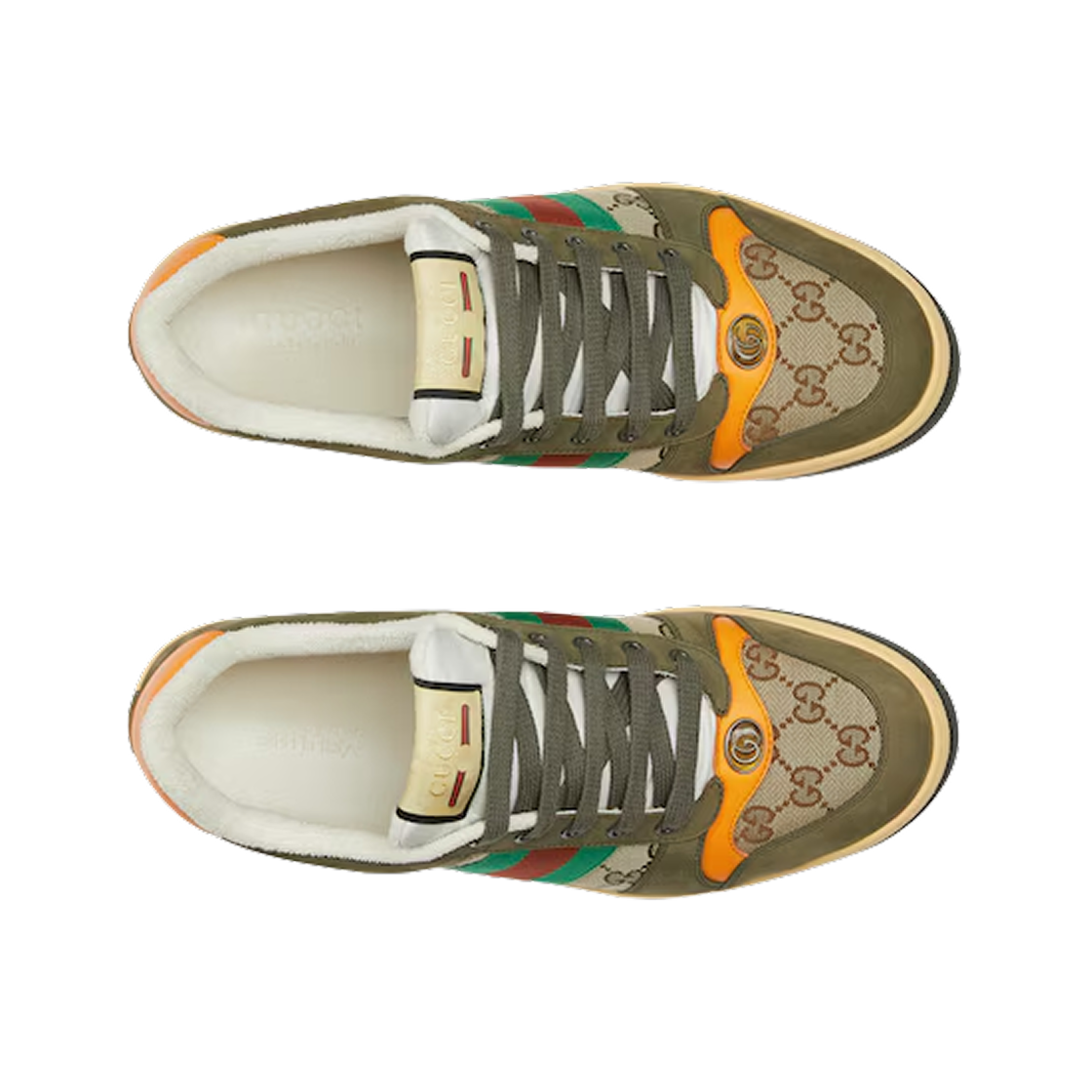 구찌 스크리너 스니커즈 베이지 다크 브라운(Gucci Screener Sneakers Beige Dark Brown) - 2