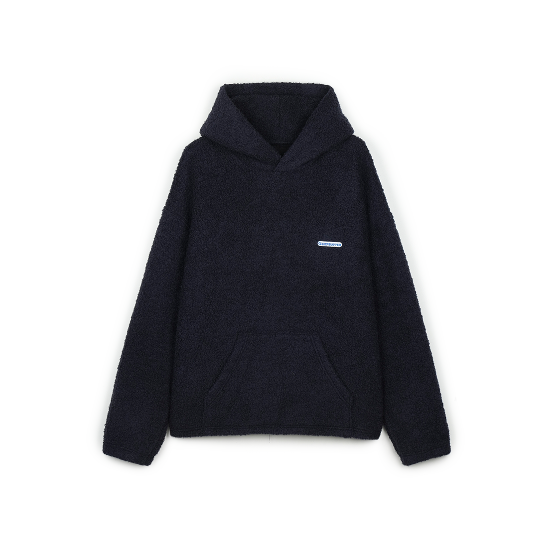 P0000BFS Greenbutter Teddy Wool Hoodie Navy