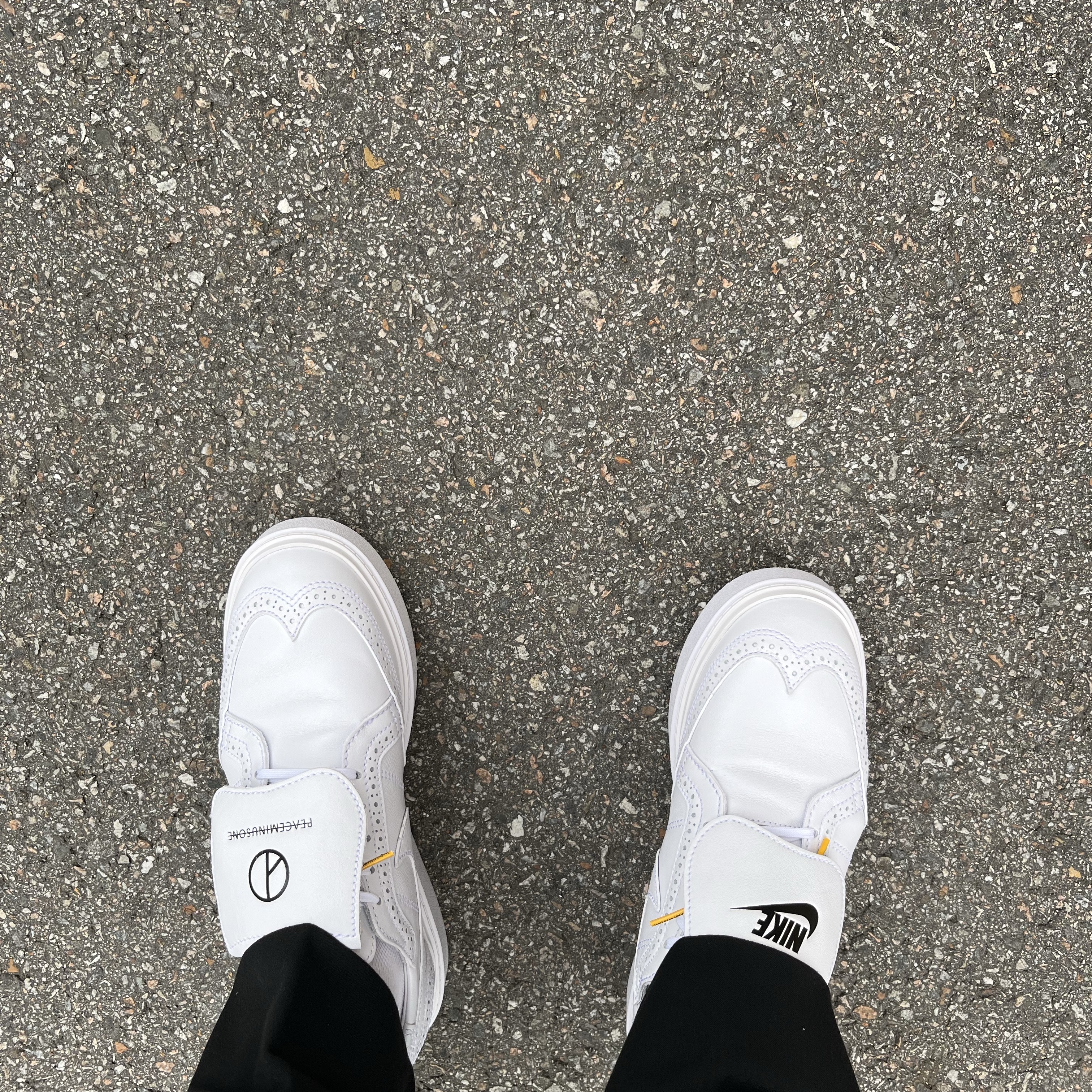 Nike x Peaceminusone Kwondo1 White 착용 스타일 - 1