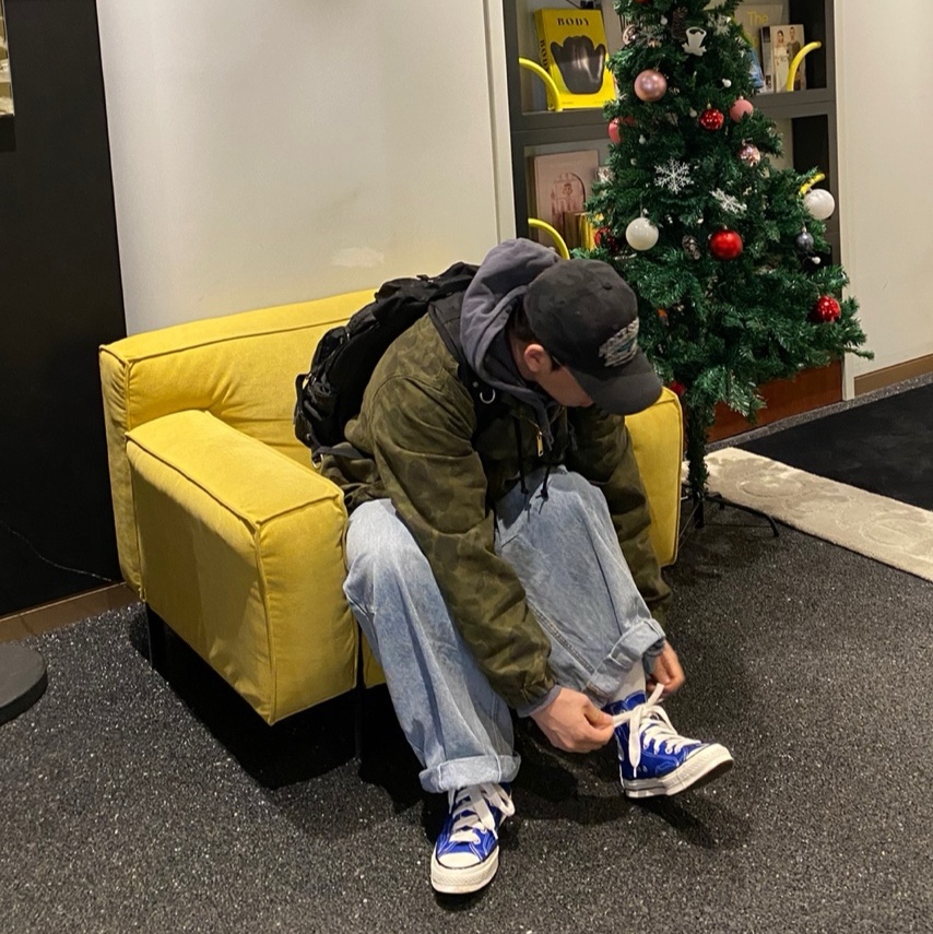 Converse Chuck 70 High Sketch Blue 착용 스타일