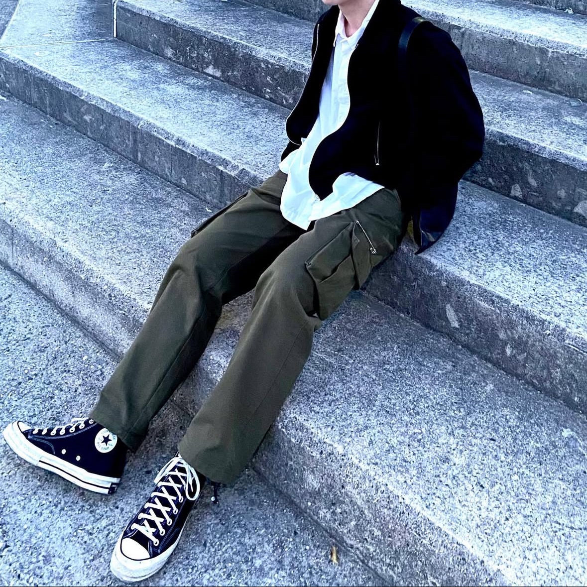 Converse Chuck 70 Hi Black 착용 스타일