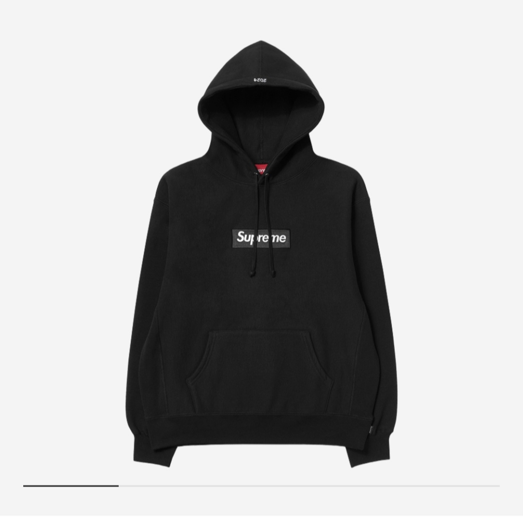 Supreme Box Logo Hooded Sweatshirt Black - 24FW 착용 스타일