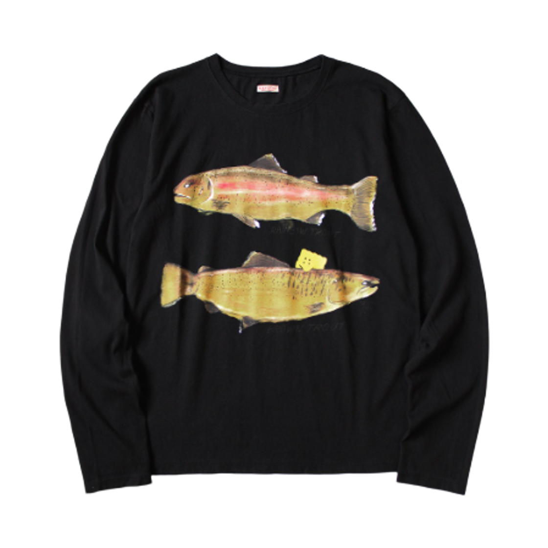 K2508LC004 Kapital 20 Jersey Crew Long T-Shirt 2 Trout Peckish Rainbow Ypt Black