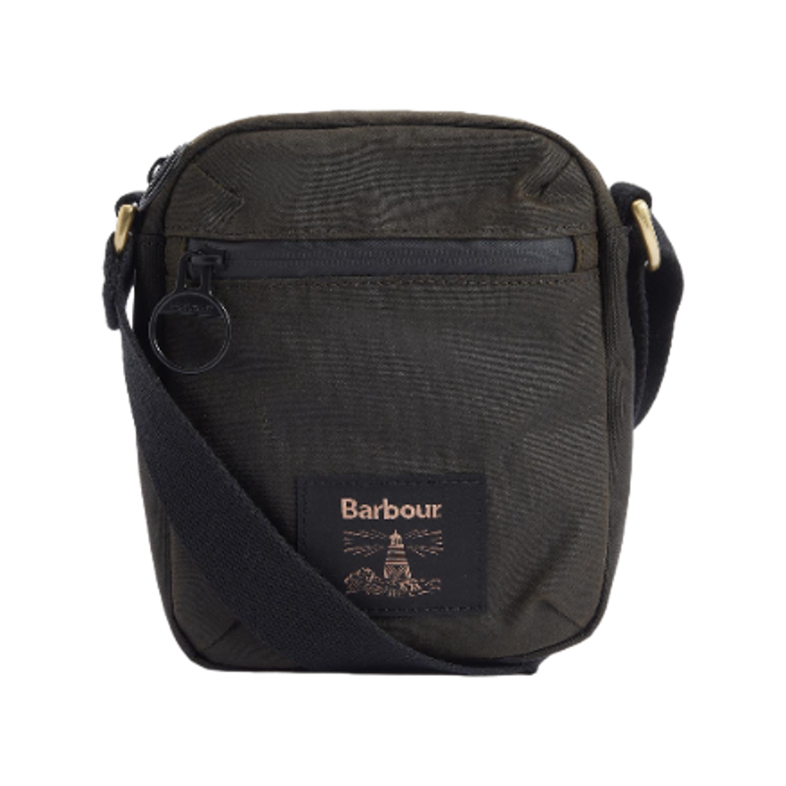 UBA0716OL71 Barbour Field Waxed Crossbody Bag Olive Black