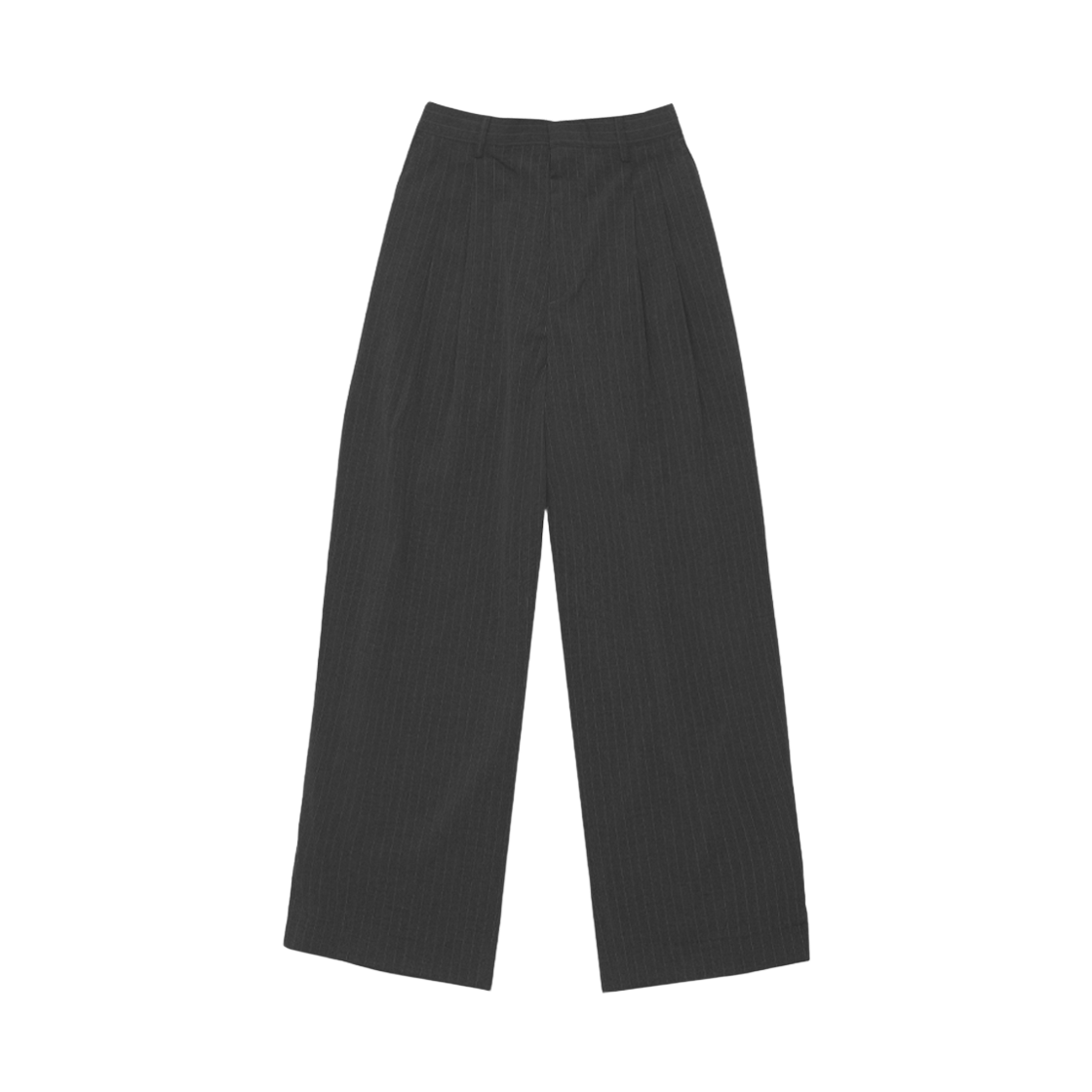 어레이드 인버티드 플리츠 스트라이프 슬렉스 그레이(Arrayed Inverted Pleat Stripe Slacks Gray)