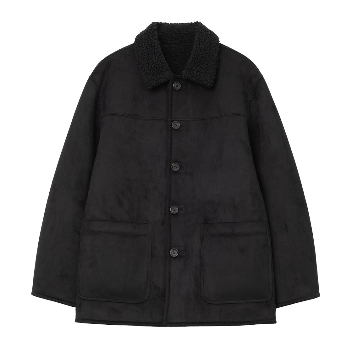 UB2599FU230MBB Uniform Bridge Reversible Shearling Coat Black