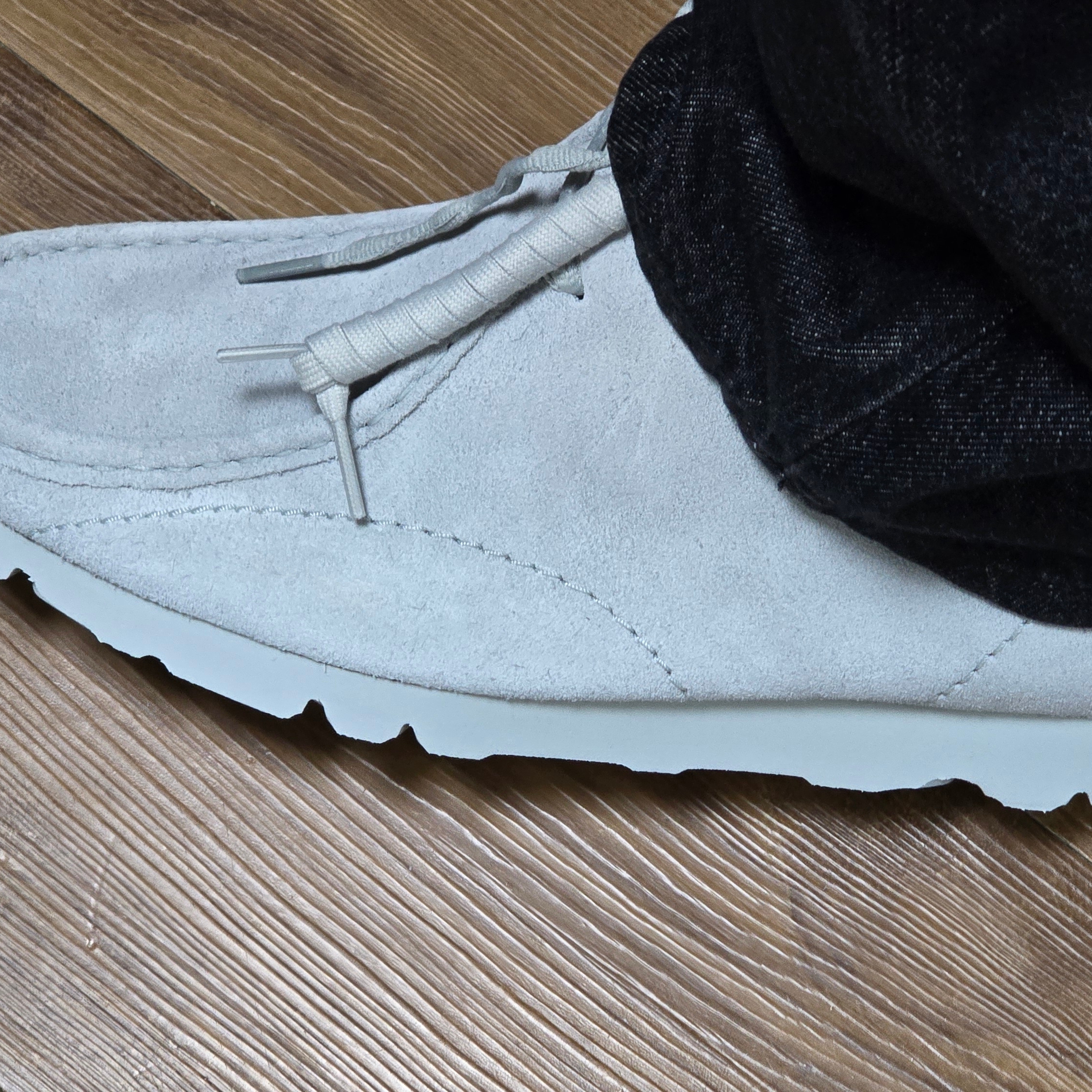 Clarks x Post Archive Faction (Paf) WallabeeBT Grey Blue 착용 스타일 - 4