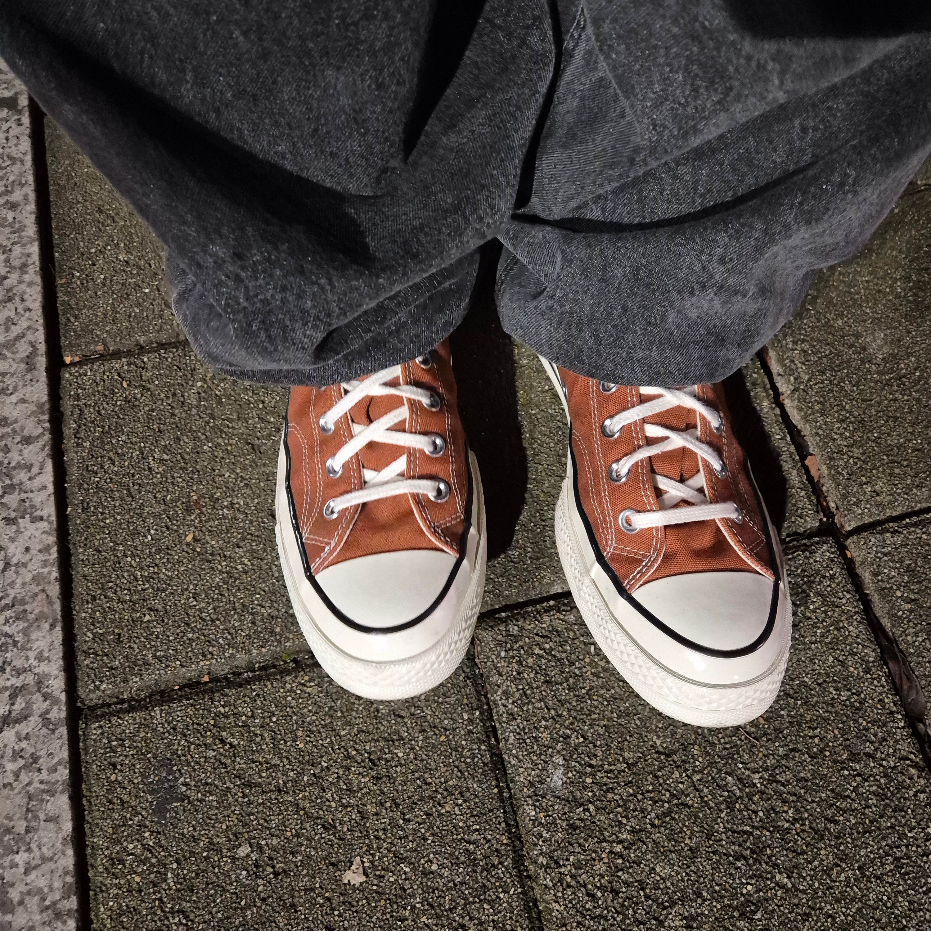 Converse Chuck 70 High Tawny Owl Egret 착용 스타일