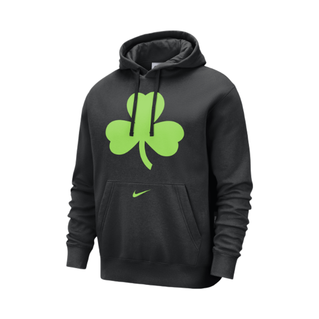 나이키 보스턴 셀틱스 클럽 시티 에디션 NBA 플리스 풀오버 후드 블랙 액션 그린(Nike Boston Celtics Club City Edition NBA Fleece Pullover Hoodie Black Action Green) - 1