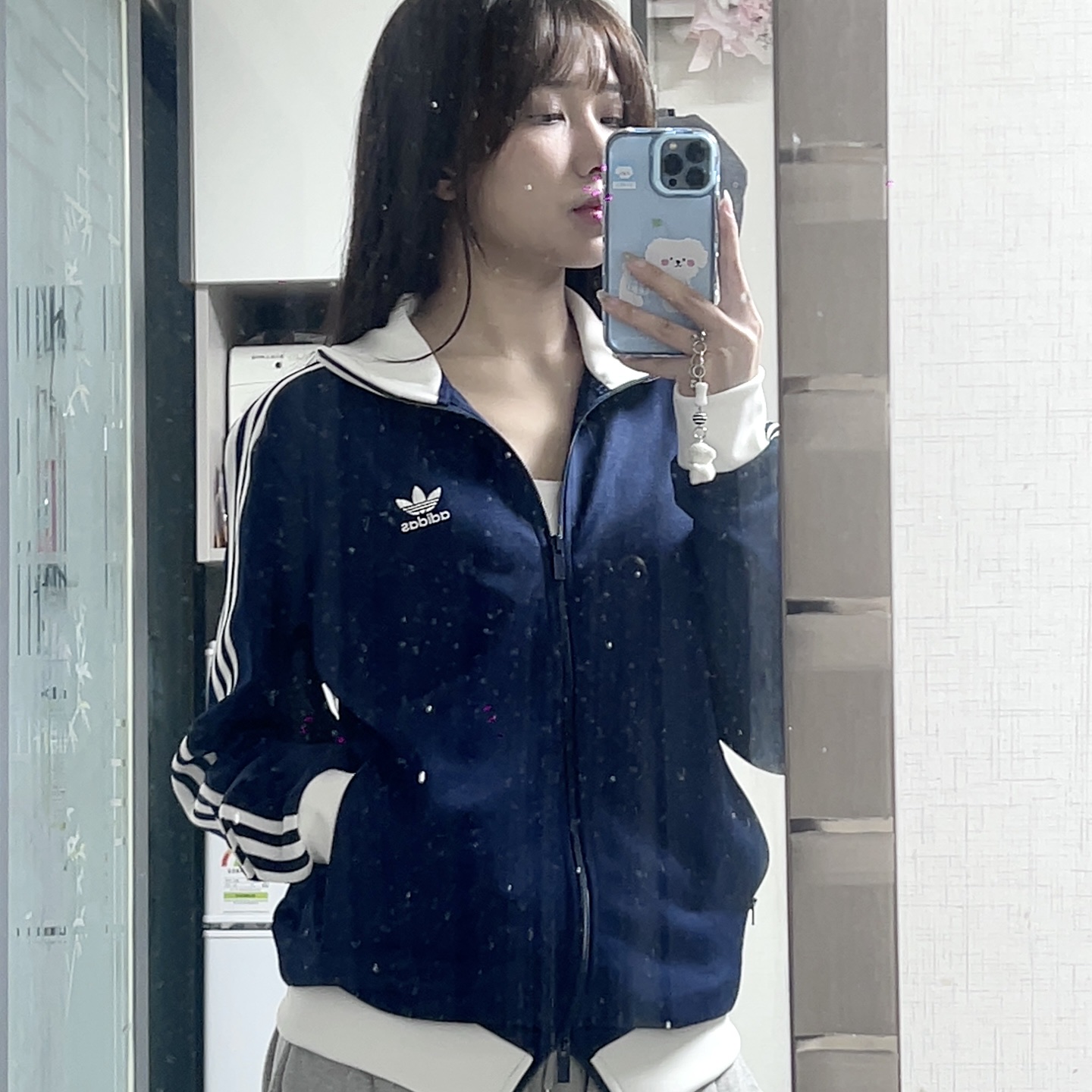 Adidas Adicolor Classic Beckenbauer Track Top Night Indigo - KR Sizing 착용 스타일