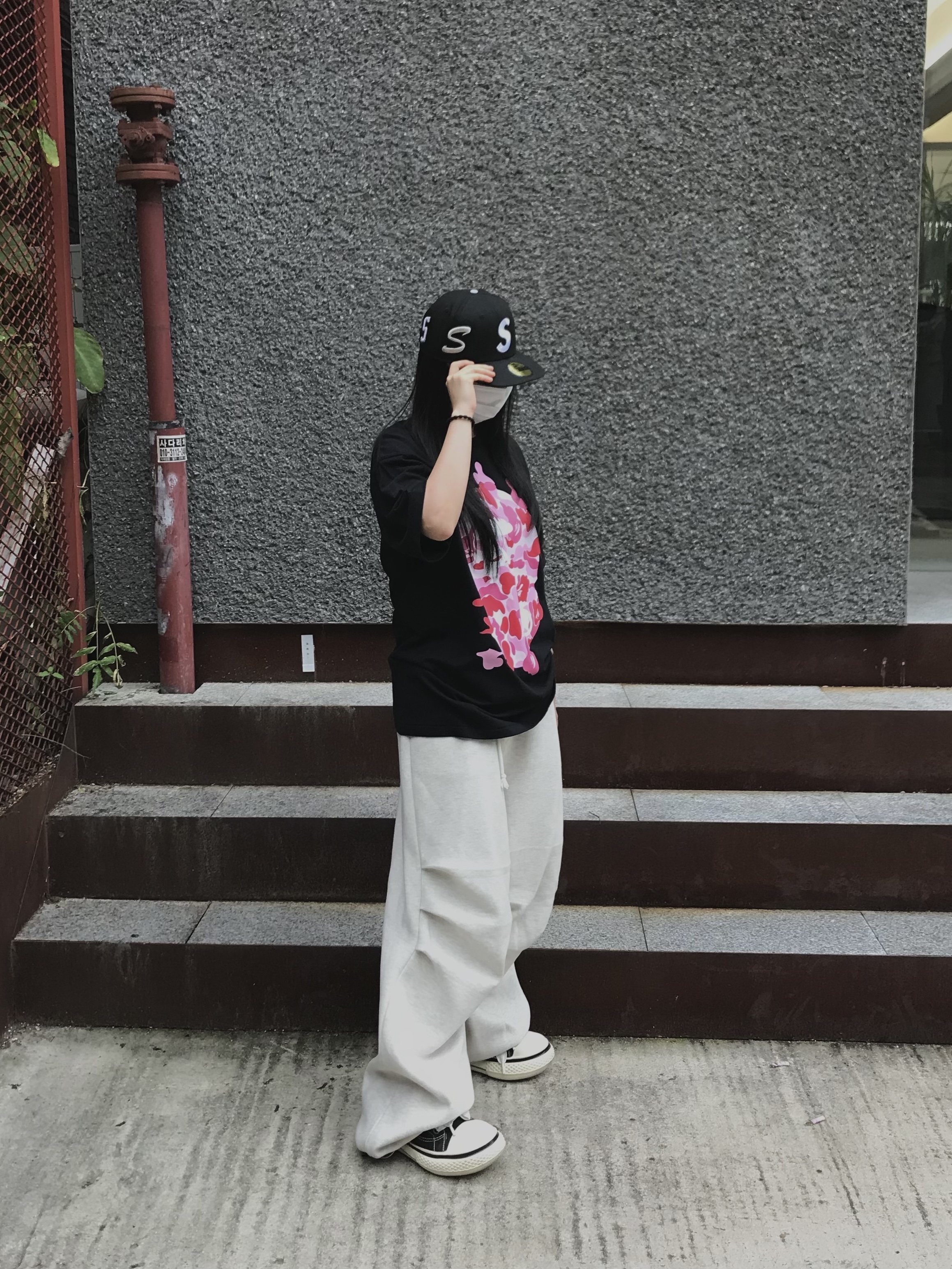Supreme Multi S Logo New Era Black - 25SS, Old Order x AFGK Canvas Black Green 착용 스타일 - 6