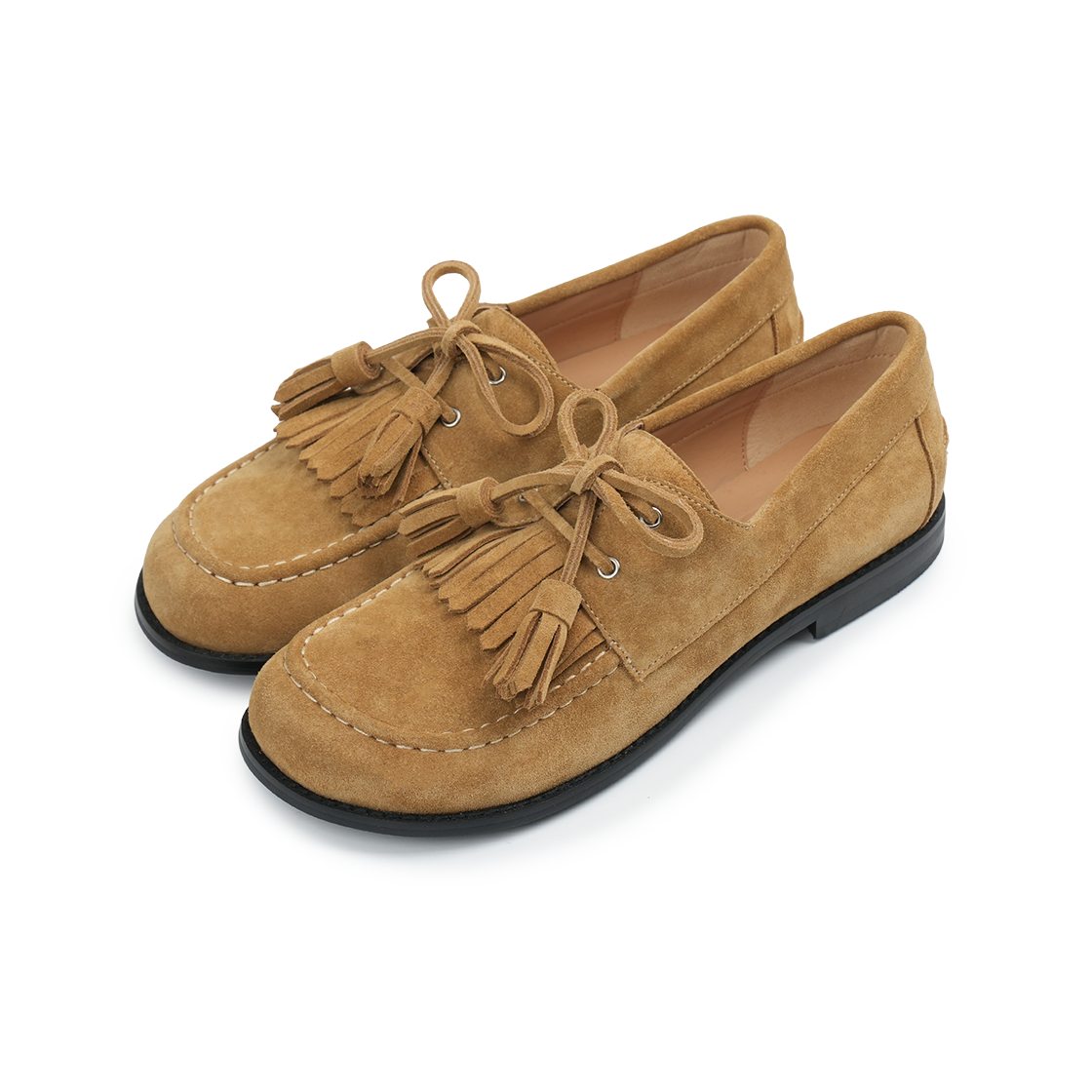 P0000BFJ Greenbutter Cow Leather Kiltie Loafer Sand Beige