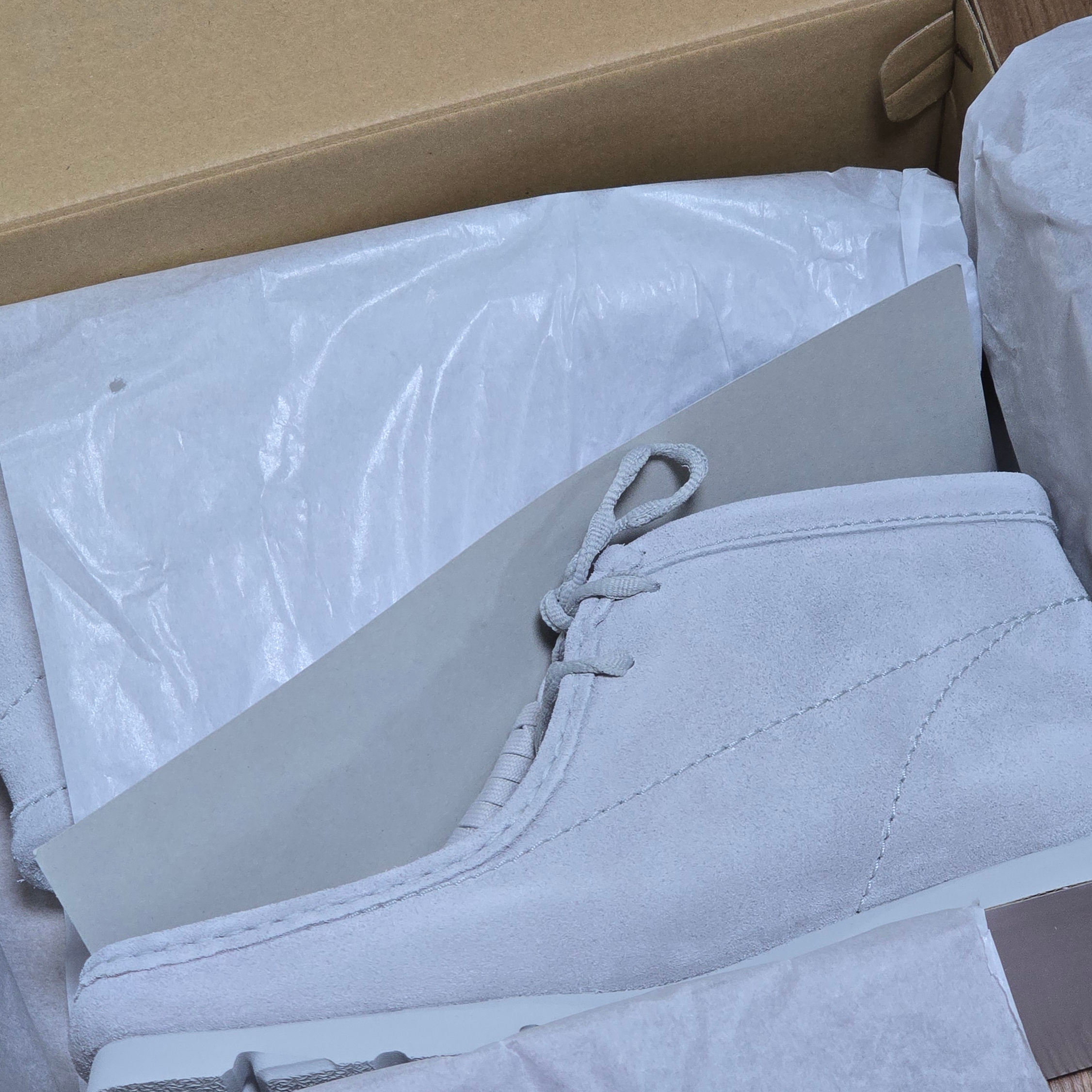 Clarks x Post Archive Faction (Paf) WallabeeBT Grey Blue 착용 스타일 - 5