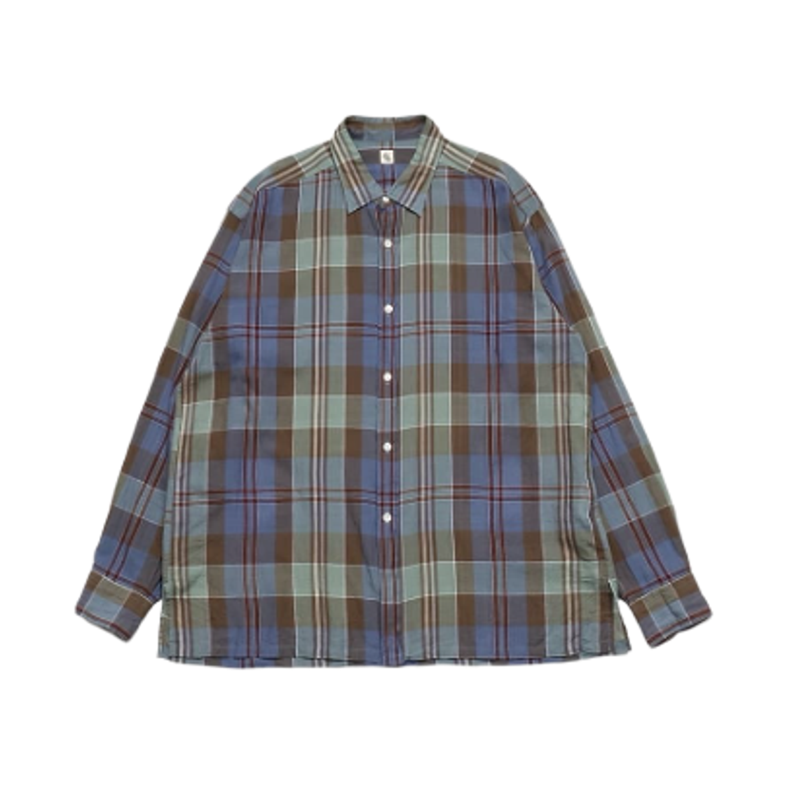 KS22SSH09 Kaptain Sunshine Regular Collar Shirt Summer Plaid