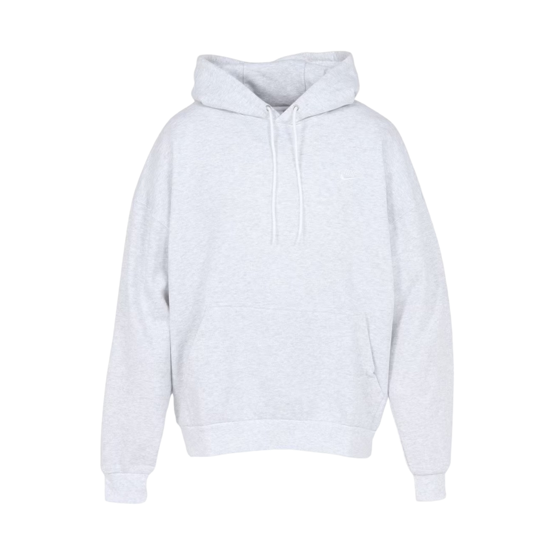 HJ1817-051 Nike Club Fleece Oversized French Terry Pullover Hoodie Birch Heather White - Asia