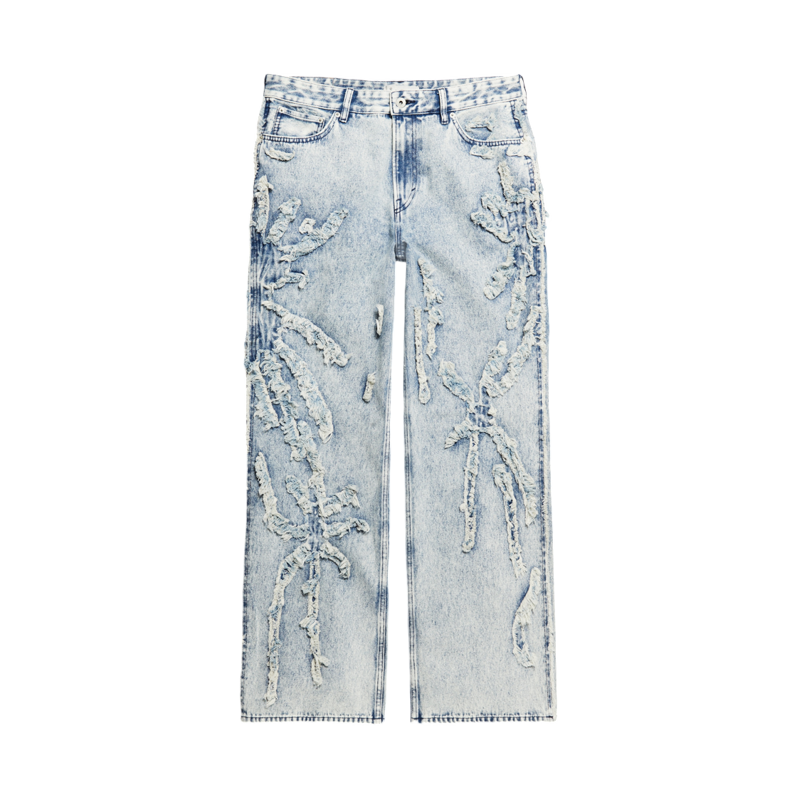 에이치앤엠 x 글렌 마틴스 디스트레스드 룩 진 라이트 데님 블루(H&M x Glenn Martens Distressed Look Jeans Light Denim Blue)