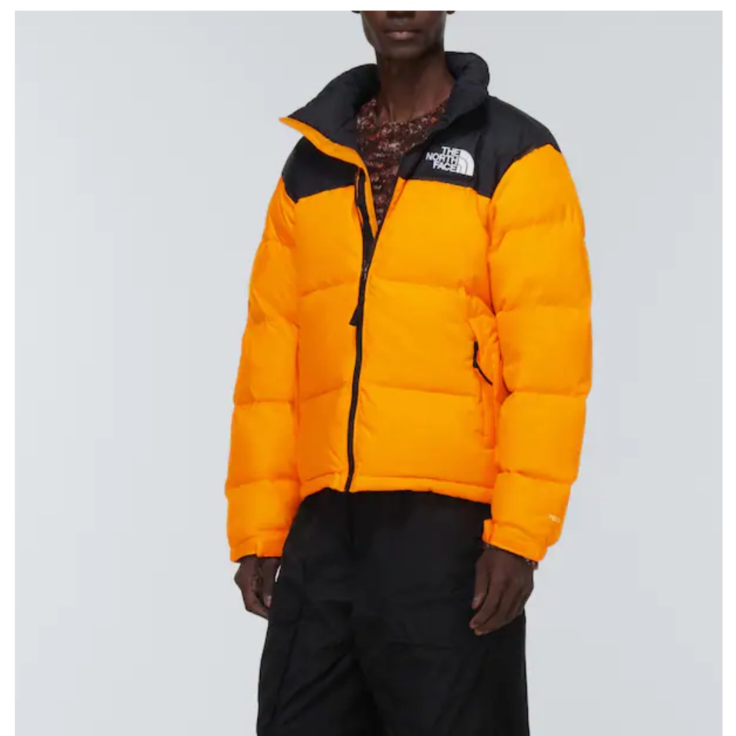 The North Face 1996 Retro Nuptse Jacket Cone Orange 착용 스타일