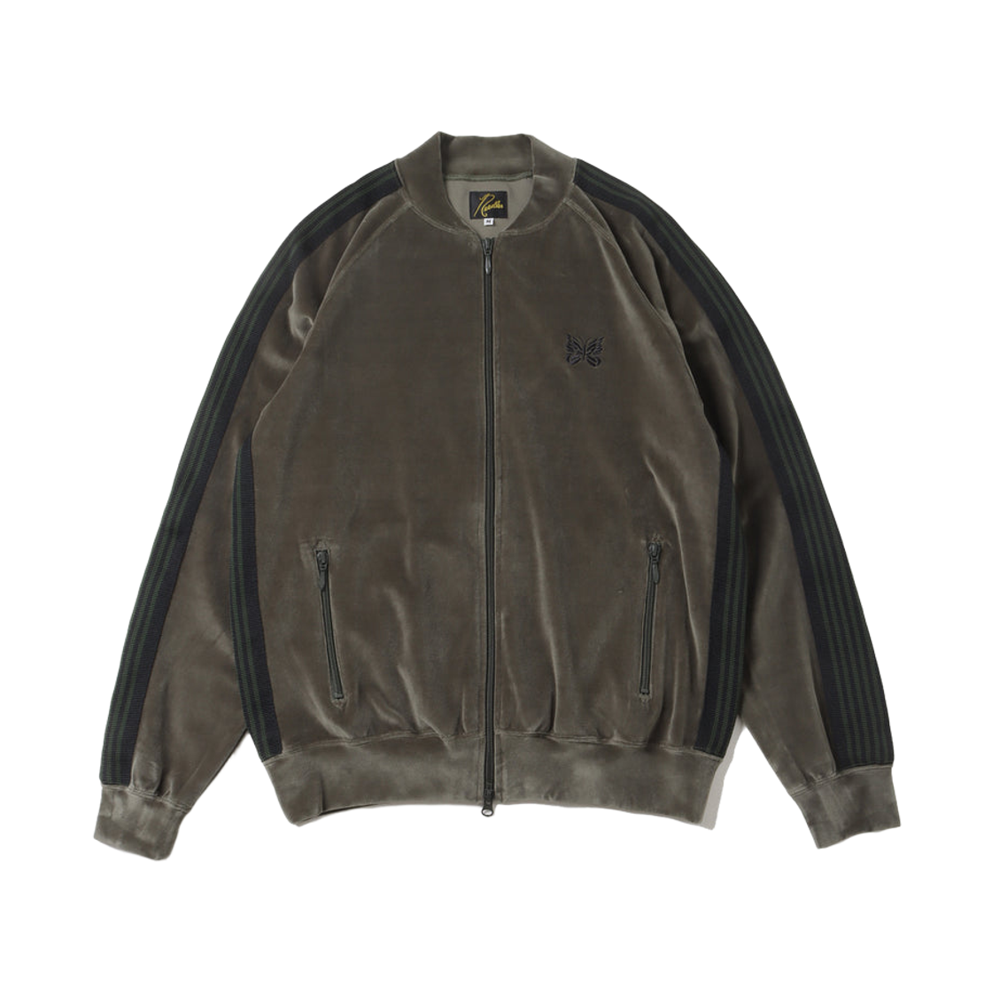 PU278B Needles R.C. Track Jacket C/PE Velour Olive