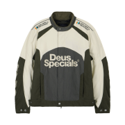 Deus Ex Machina Biker Stand Neck Jumper White