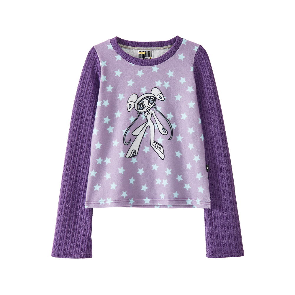 유쓰배쓰 트위스트 니트 롱슬리브 탑_더스티 퍼플(YOUTHBATH Twist Knit Long Sleeve Top_Dusty Purple)