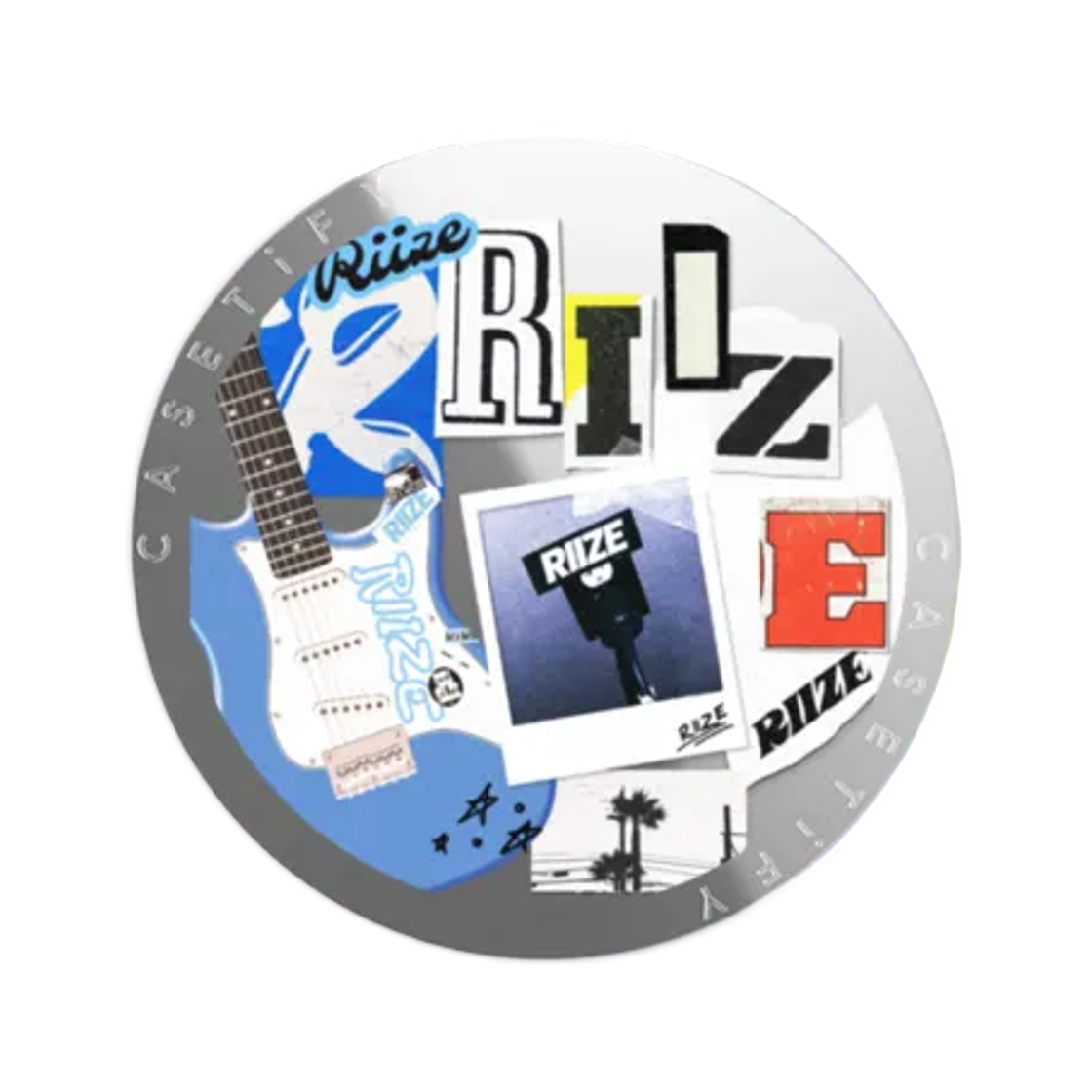 케이스티파이 x 라이즈 겟 어 기타 미러 스내피 맥세이프 그립 스탠드(Casetify x Riize Get A Guitar Mirror Snappy Magsafe Grip Stand)