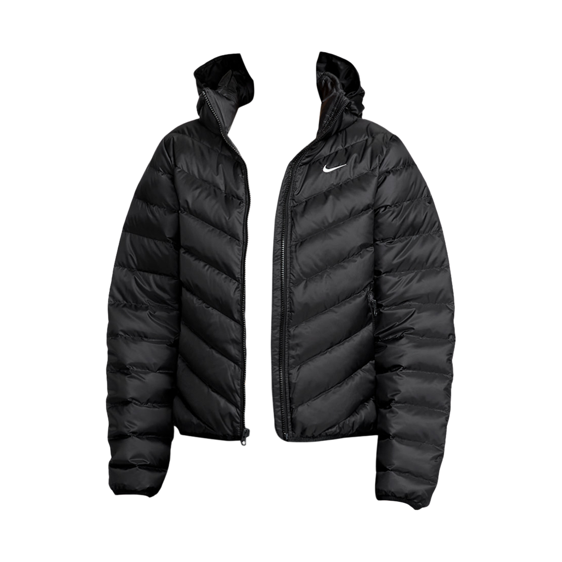 (W) 나이키 NSW 윈드 푸퍼 써마핏 후드 패딩 블랙 세일((W) Nike NSW Wind Puffer Therma-Fit Hooded Padded Black Sail)