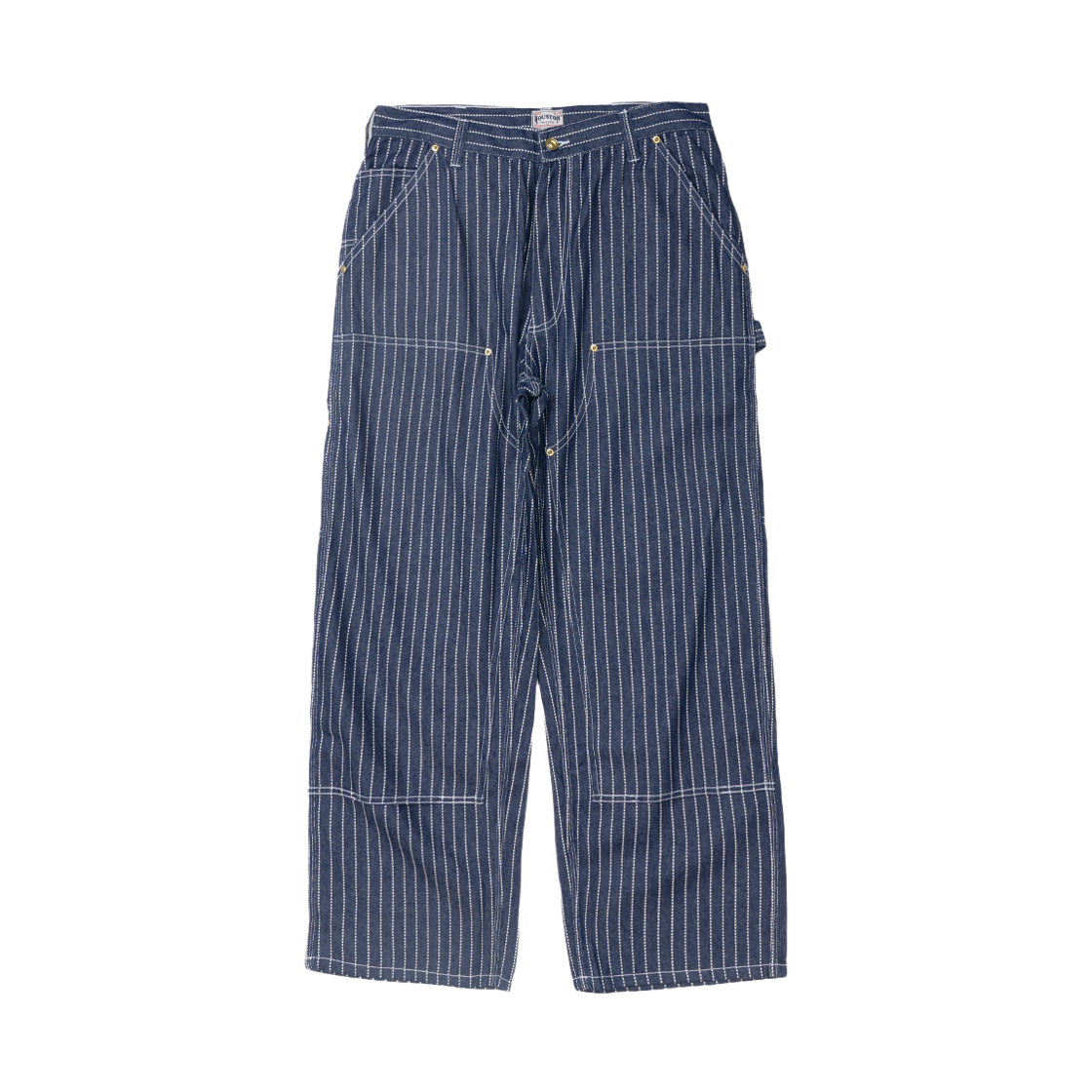 10165IOW Houston Japan Wabash Denim Double Knee Painter Pants Indigo One Wash 10165