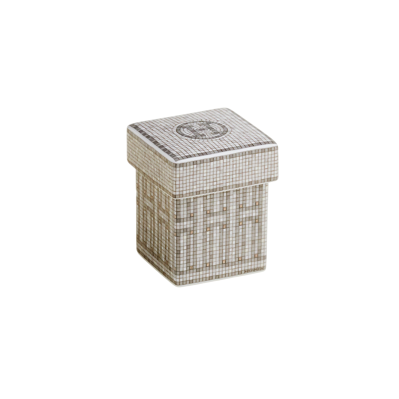 P035061P Hermes Mosaique Au 24 Sugar Bowl Platinum