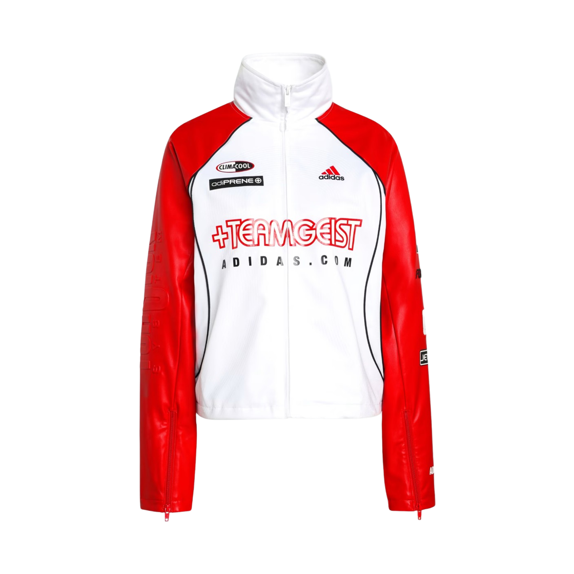 (W) 아디다스 오리지널스 포우 레더 TT 화이트 베러 스칼렛 - KR 사이즈((W) Adidas Originals Faux Leather TT White Better Scarlet - KR Sizing) - 1