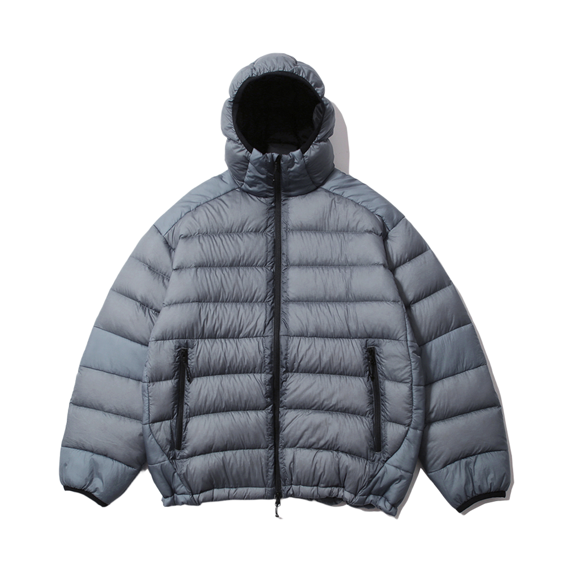 [FW25] 모이프 헬륨 후드 다운 재킷 시어 더스티 블루