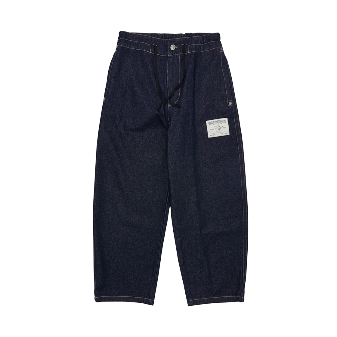 트루릴리젼 더블 포켓 와이드 데님 팬츠_로우 인디고(True Religion Double Pocket Wide Denim Pants_Raw Indigo)