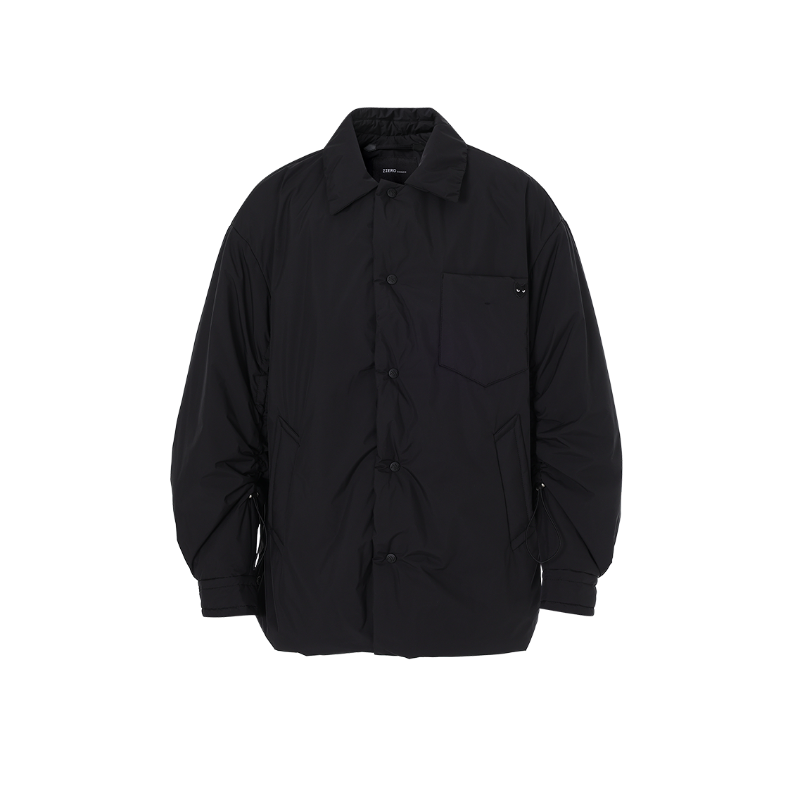 SH5JP812BK SONGZIO ZZERO Pleats Crease Padded Shirt Black