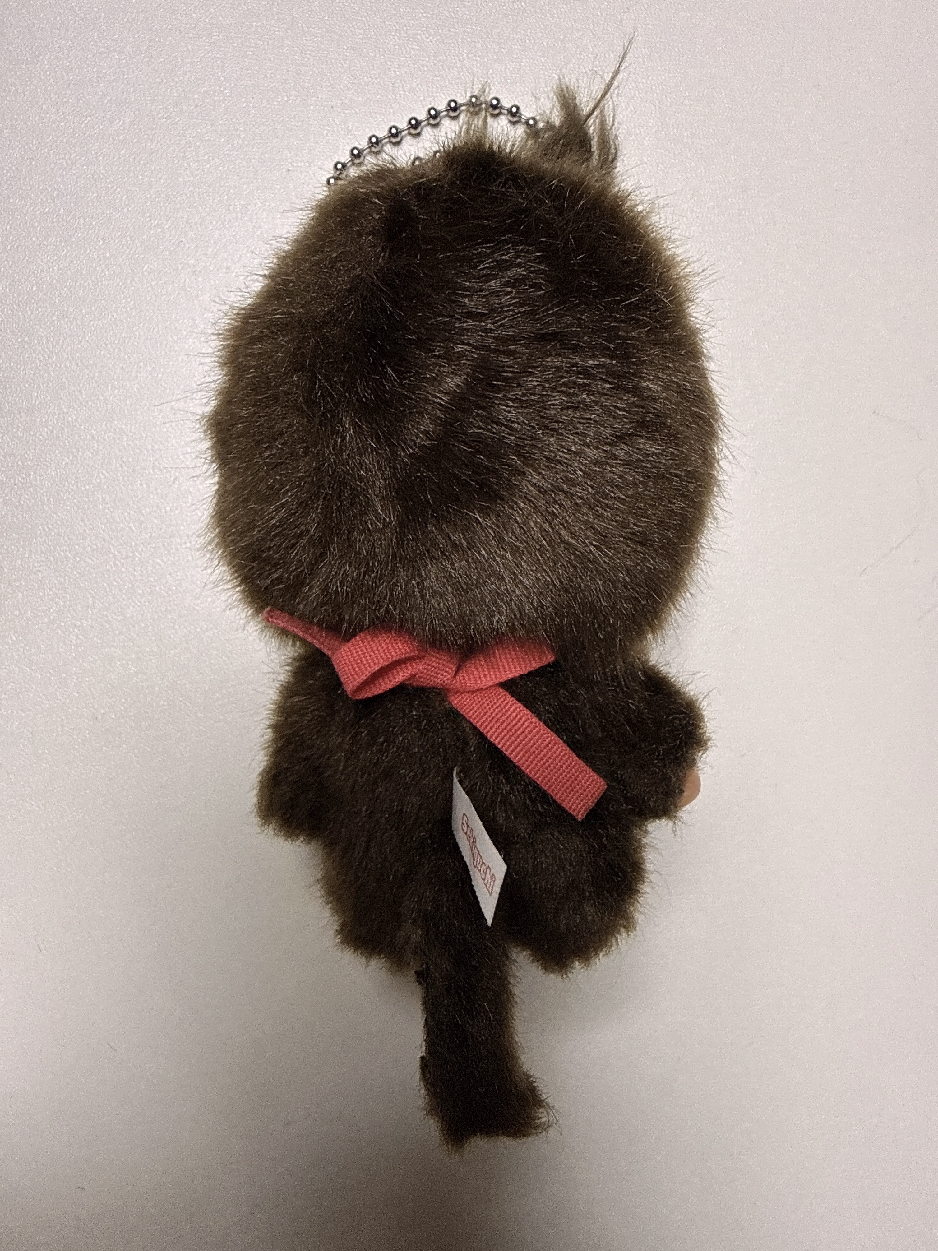 Monchhichi Bighead SS Girl Key Chain Brown 착용 스타일