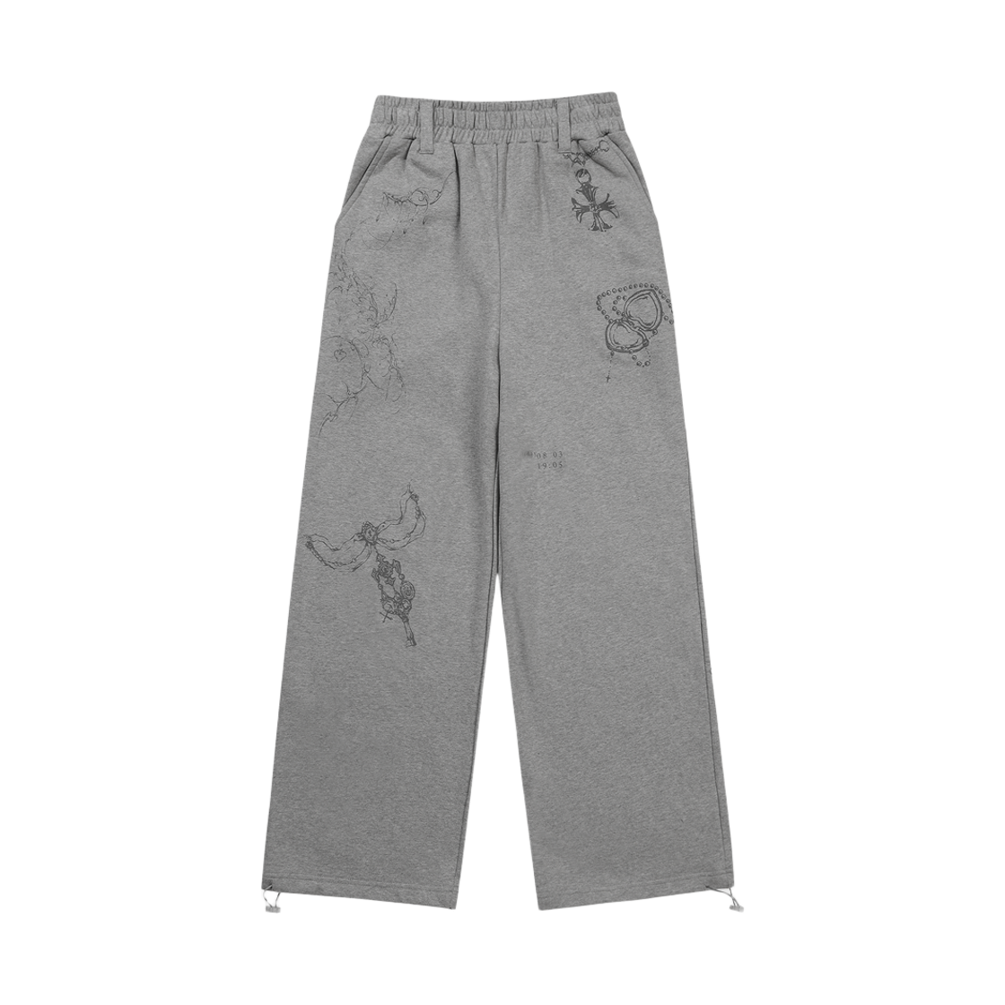 GL25WIBT01GY Gila Archive Tattooed Graphic Sweatpants Grey