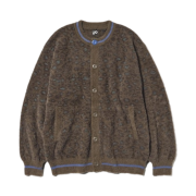 GU x Undercover Shaggy Crewneck Cardigan Olive