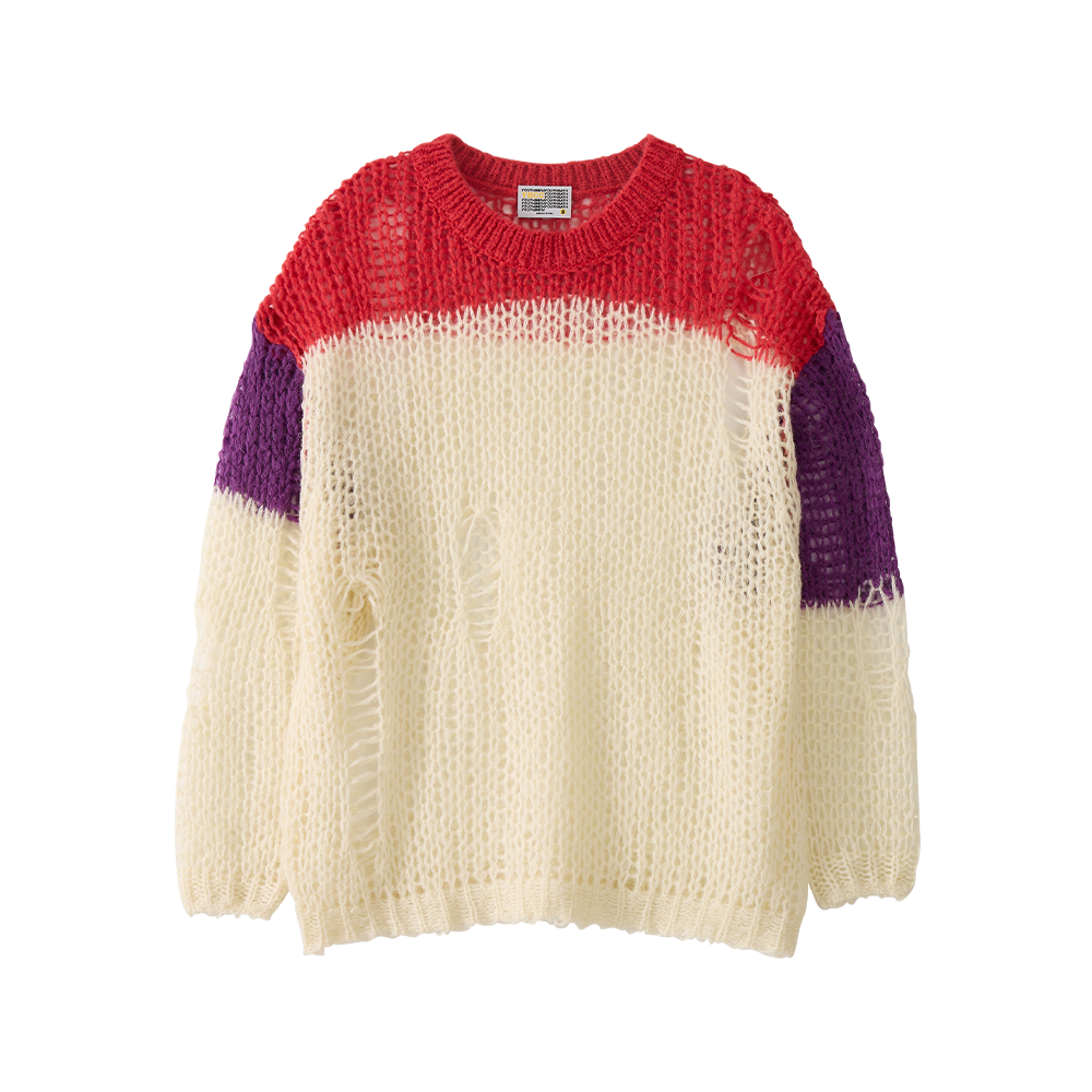 25FWKN003 YOUTHBATH Open Weave Mesh Knit_Mix