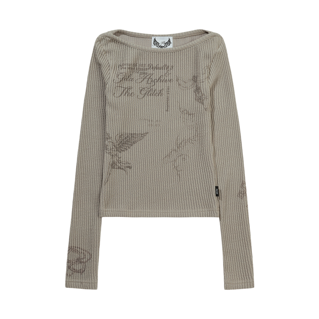 GL25WITP02KH Gila Archive Tattooed Graphic Knit Khaki