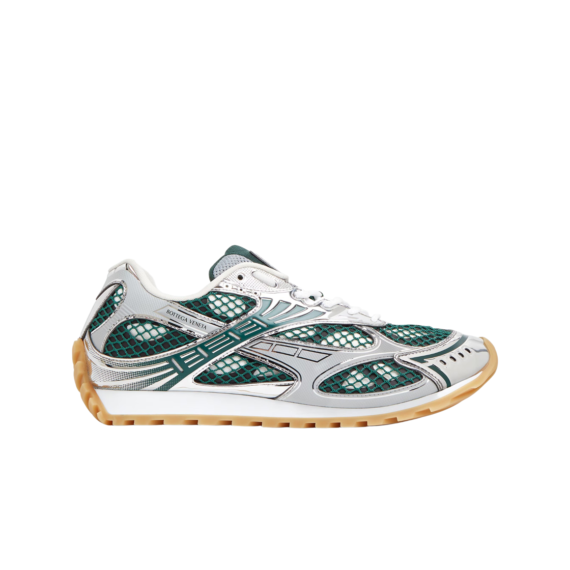 741357V2X403031 Bottega Veneta Orbit Sneaker Billiard Silver